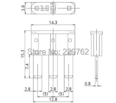 Shhworldsea 3 pinos de alta qualidade automotivo fusível do carro auto torneira para ford para foco mondeo para dodge para jeep 5a 7.5a 10a 15a