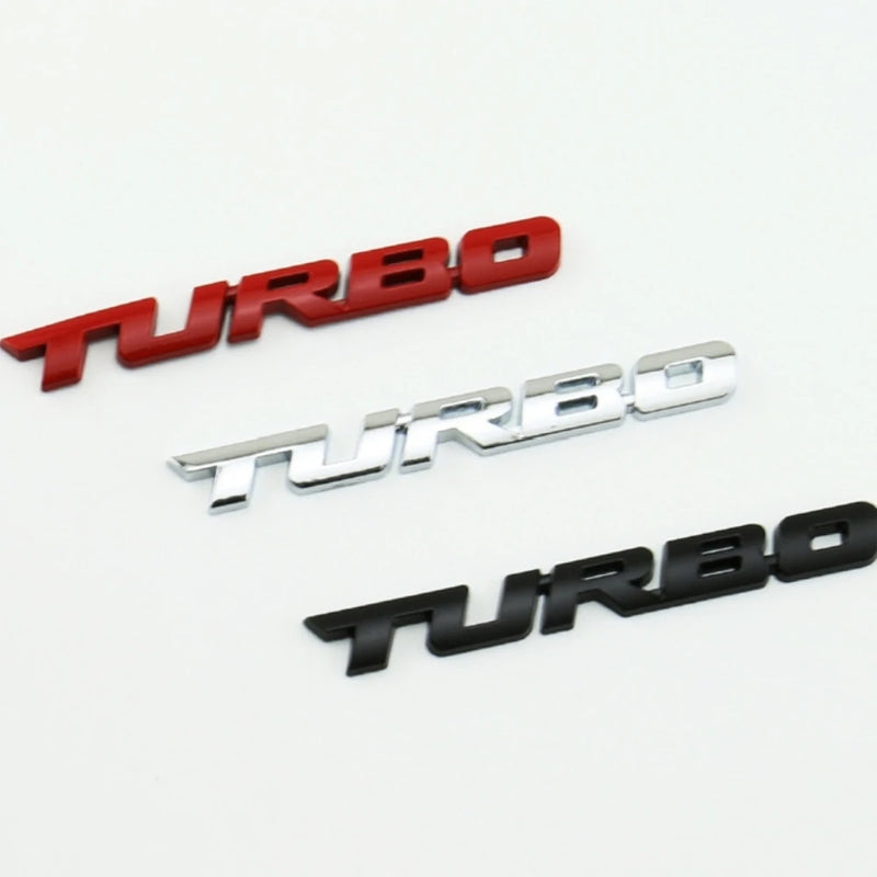 Adesivos de metal 3D Adesivos automotivos de carregamento turbo Sucesso