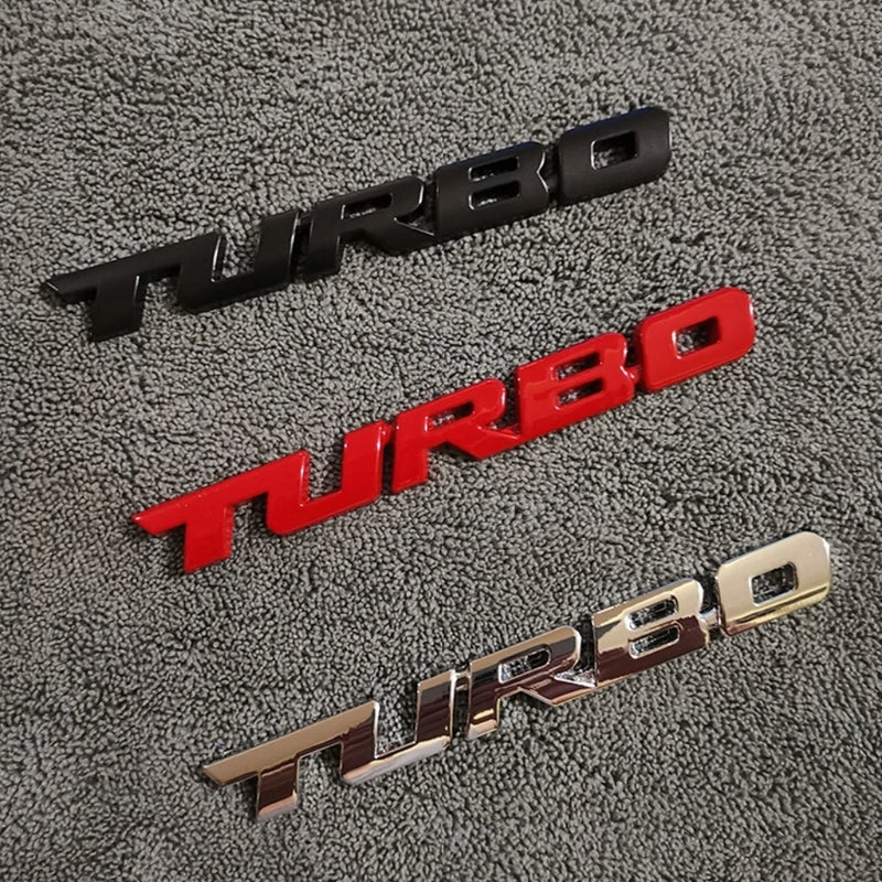 Adesivos de metal 3D Adesivos automotivos de carregamento turbo Sucesso