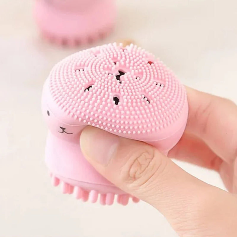 Escova de limpeza facial de silicone para cuidados com a pele profunda dos poros faciais